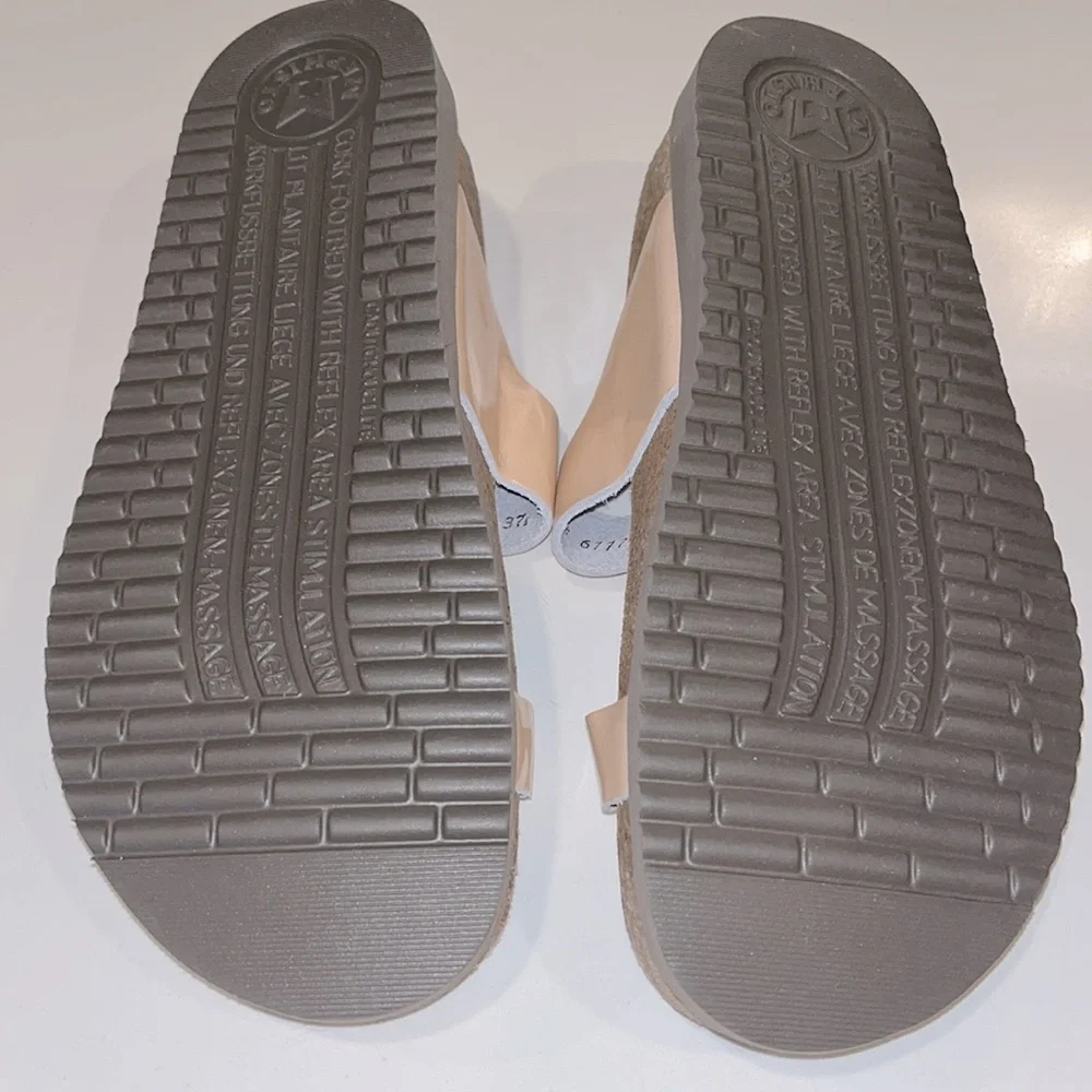 MEPHISTO HELEN Classics Sandals Tan/Beige patent with adjustable buckle - Picture 7 of 12